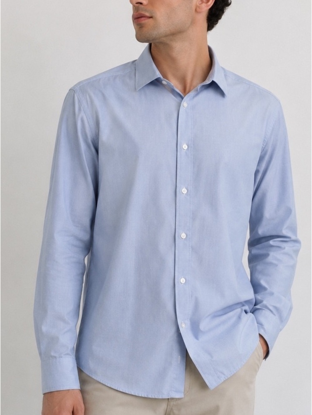 Saks Fifth Avenue Light Blue Men's Dress Shirt